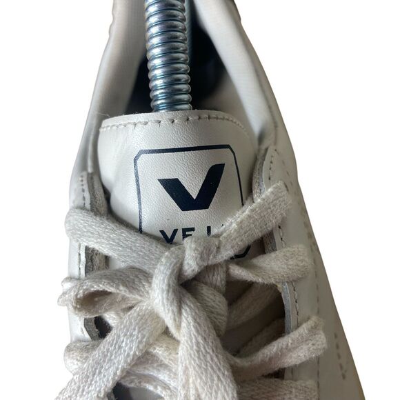 Veja Women’s Sneakers Size 8 Esplar Logo Leather White Low Top Lace Tan Suede - Picture 3 of 13